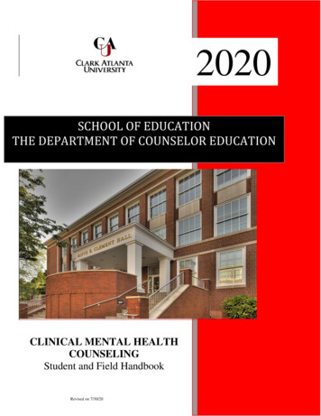 TDepartment Of Counselor Education - Cau.edu