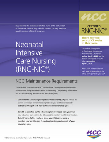 Neonatal In This Book. Intensive Care Nursing (RNC-NIC