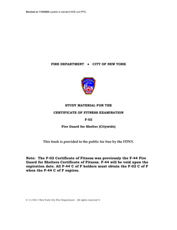 FIRE DEPARTMENT CITY OF NEW YORK STUDY MATERIAL 