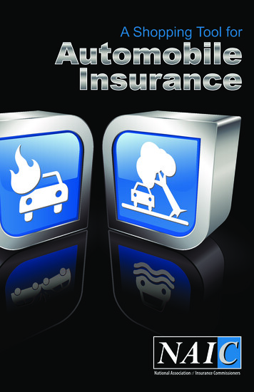 A Shopping Tool For Automobile Insurance - NAIC
