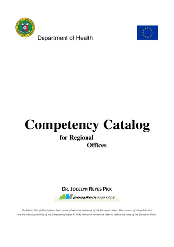 Competency Catalog - Secretary Of Health