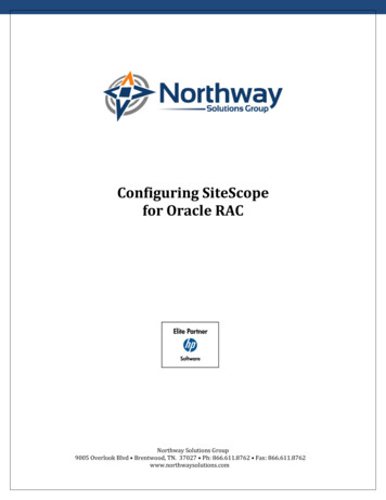Configuring SiteScope For Oracle RAC - Northway Solutions
