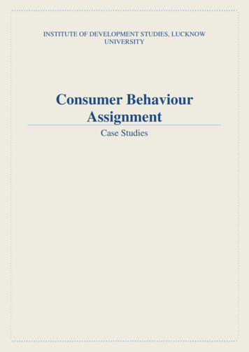 Consumer Behaviour Assignment - BBA\ Mantra