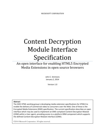 Content Decryption Module Interface Specification