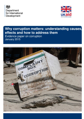 Why Corruption Matters: Understanding Causes, Effects And .