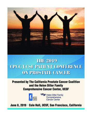 The 2019 Cpcc/Ucsf Patient Conference On Prostate Cancer