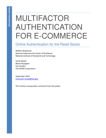 Multifactor Authentication For E-Commerce: Online Authentication . - NIST
