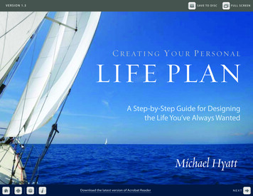 CREATING YOUR PERSONAL LIFE PLAN
