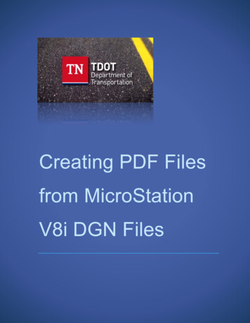 Creating PDF Files From MicroStation V8i DGN Files