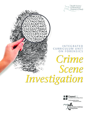 Crime Scene Investigation - University Of California, Berkeley