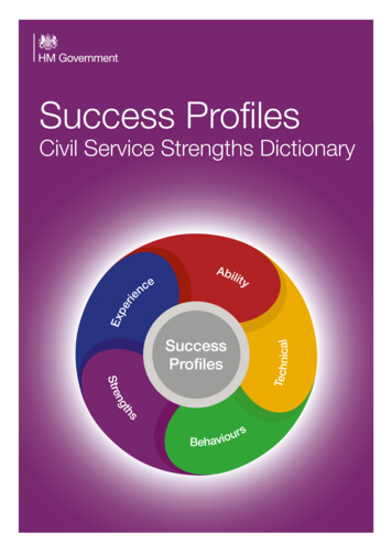 Success Profiles - Civil Service Strengths Dictionary