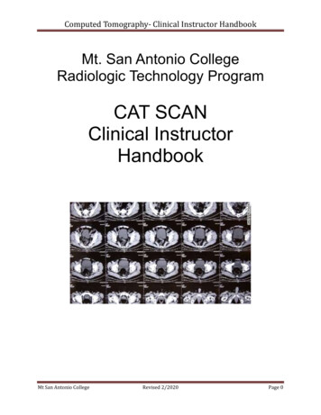Computed Tomography- Clinical Instructor Handbook