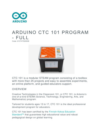 ARDUINO CTC 101 PROGRAM - FULL
