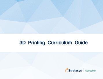 3D Printing Curriculum Guide - St. Cloud State