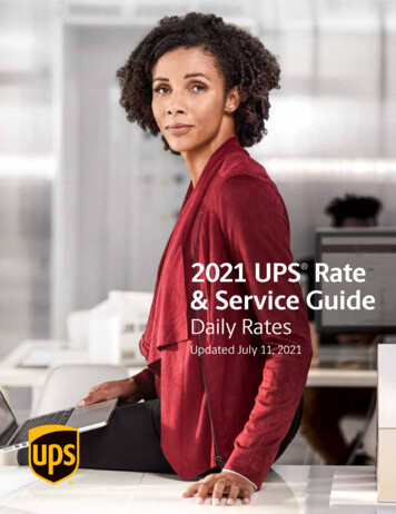 2021 UPS Rate & Service Guide