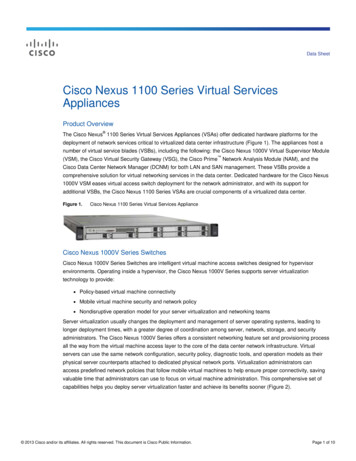 Cisco Nexus 1100 Series Virtual Services Appliances