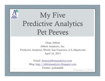 My Five Predictive Analytics Pet Peeves April 2013