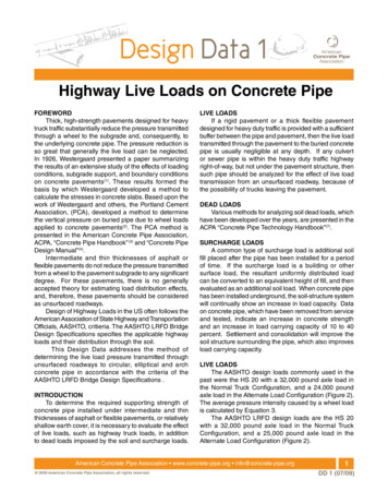 Highway Live Loads On Concrete Pipe