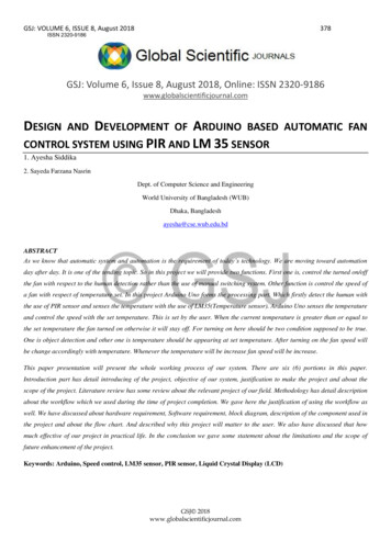 Design And Development Of Arduino Based Automatic Fan .