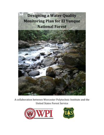 Designing A Water Quality Monitoring Plan For El Yunque . - Web.wpi.edu