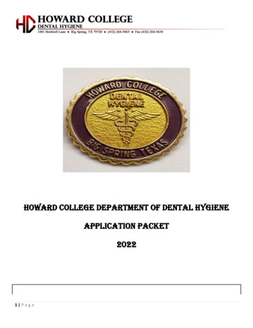 Howard College Department Of Dental Hygiene Application Packet 2022