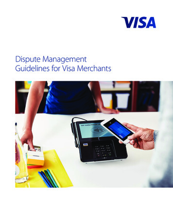 Dispute Management Guidelines For Visa Merchants
