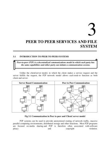 Peer To Peer Services And File System