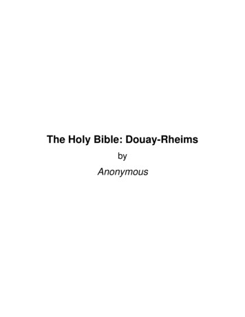 The Holy Bible: Douay-Rheims