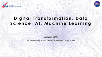 Digital Transformation, Data Science, AI, Machine Learning