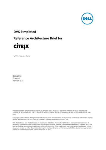 DVS Simplified Reference Architecture Brief For