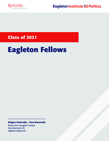 Class Of 2021 - Eagleton Institute Of Politics At Rutgers—New Brunswick