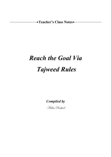 Reach The Goal Via Tajweed Rules - Online Quran Tuitions .
