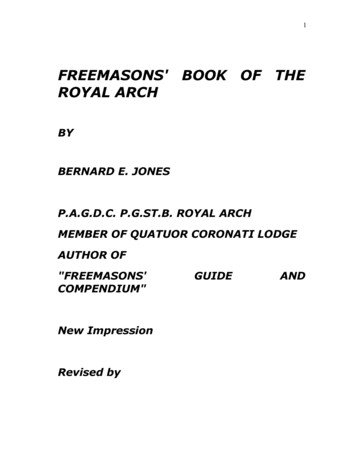 FREEMASONS' BOOK OF THE ROYAL ARCH