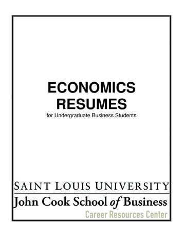 ECONOMICS RESUMES - SLU