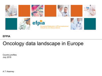 EFPIA Oncology Data Landscape In Europe
