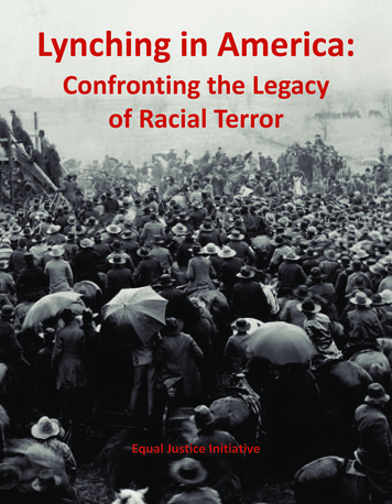 Confronting The Legacy Of Racial Terror
