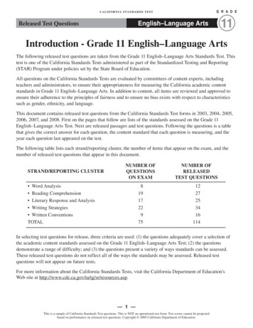 Introduction - Grade 11 English–Language Arts