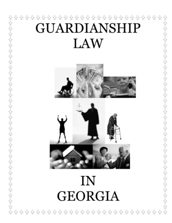 GUARDIANSHIP LAW - Georgia Department Of Human Services