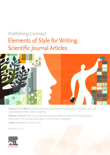 Elements Of Style For Writing Scientic Journal Articles