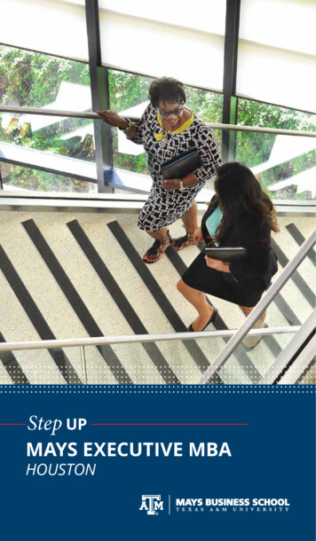 STEP UP EXECUTIVE MBA - Mays Business School
