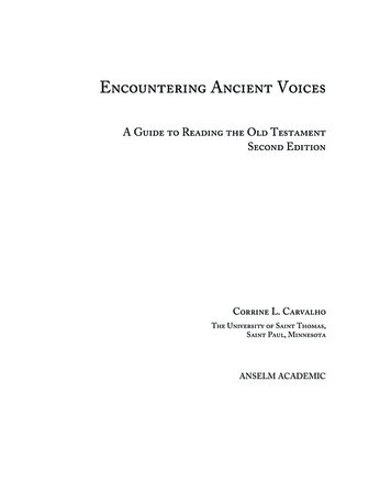 Encountering Ancient Voices - Anselm Academic
