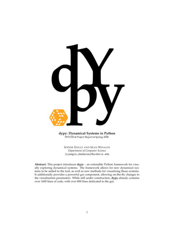 Dypy: Dynamical Systems In Python