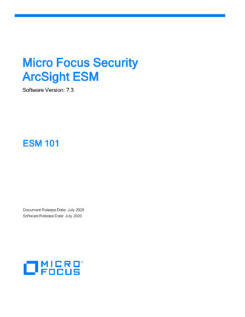 MicroFocusSecurity ArcSight ESM