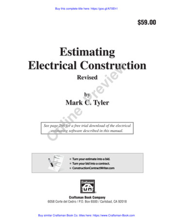 Estimating Electrical Construction Revised