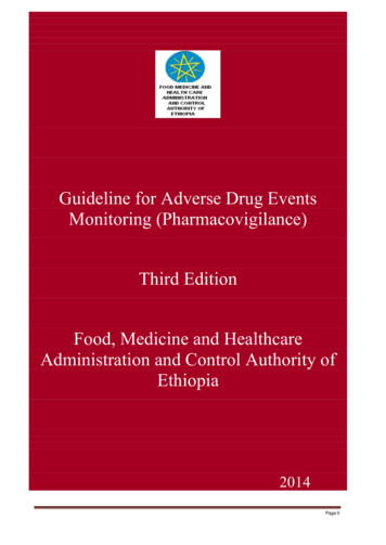 Guideline For Adverse Drug Events Monitoring (Pharmacovigilance)