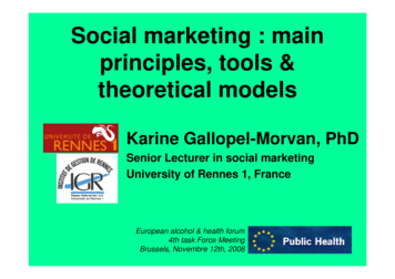 Social Marketing : Main Principles, Tools & Theoretical Models