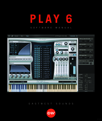 EW Play 6 Software Manual - Media.soundsonline 