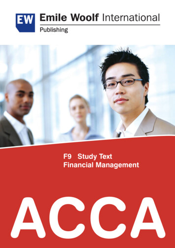 F9 Study Text Financial Management ACCA