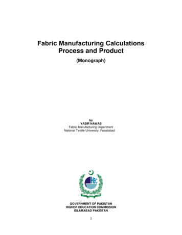 Fabric Manufacturing Calculations Process And Product
