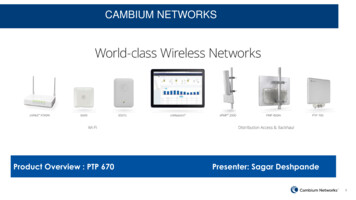 CAMBIUM NETWORKS - Amazon Web Services